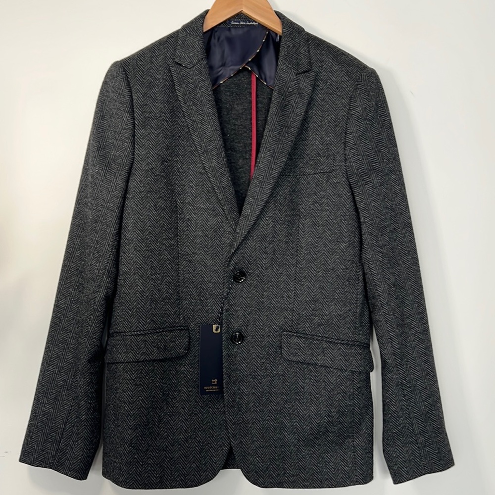 NWT grey herringbone blazer